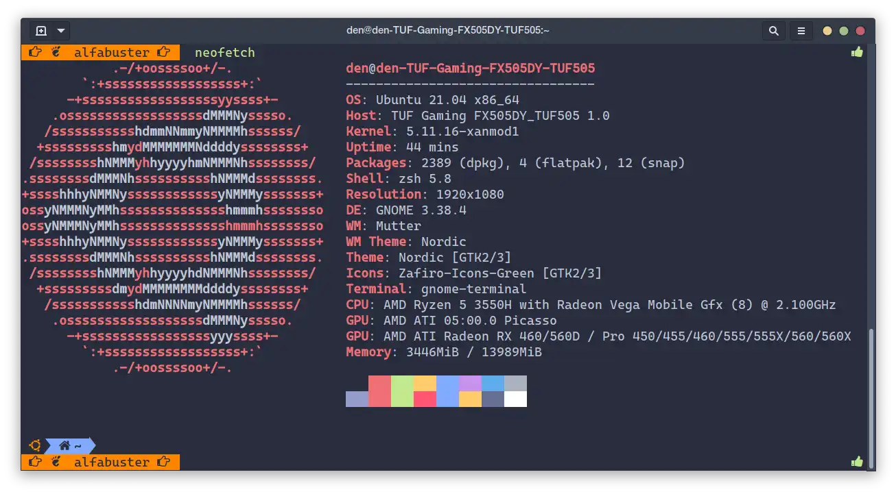 My current Gnome-terminal